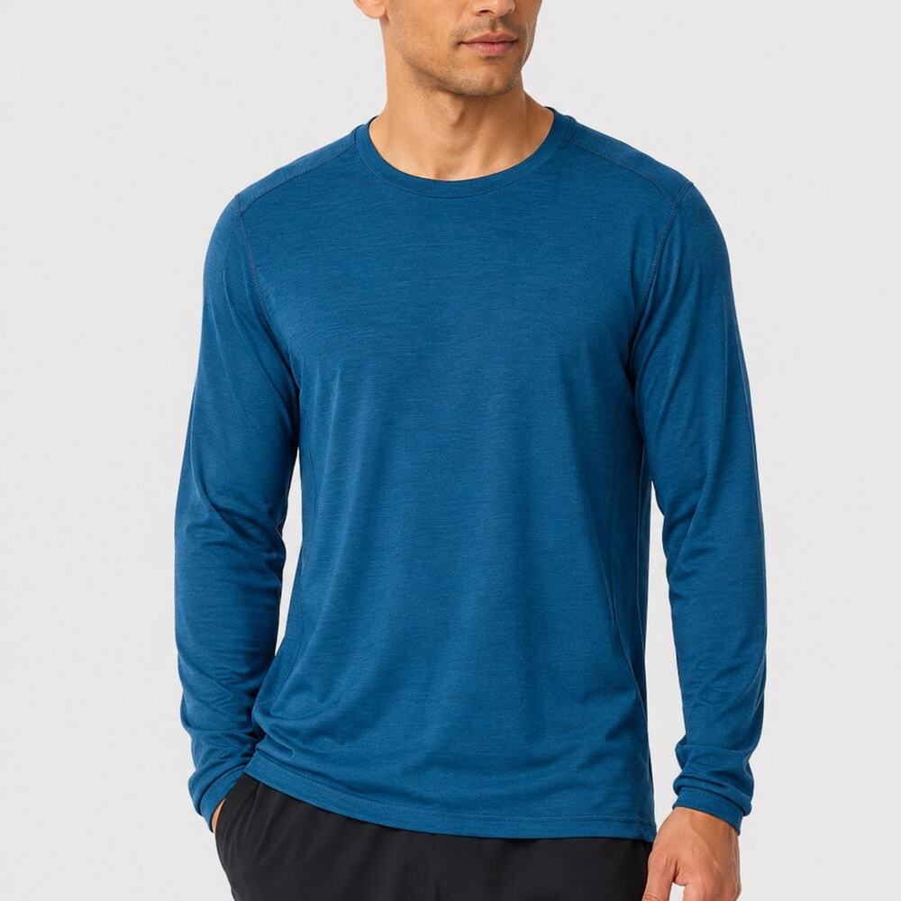 Ten Thousand Versatile Long Sleeve T Shirt Blue Size Medium